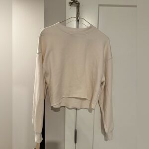 Cropped crewneck sweatshirt
